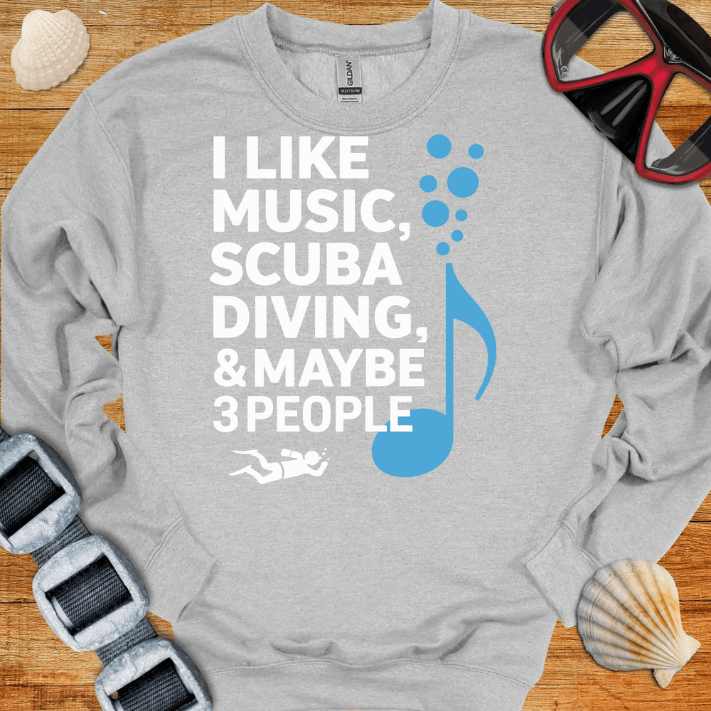 Sweatshirt S / Sport Grey Diving And Music Crewneck