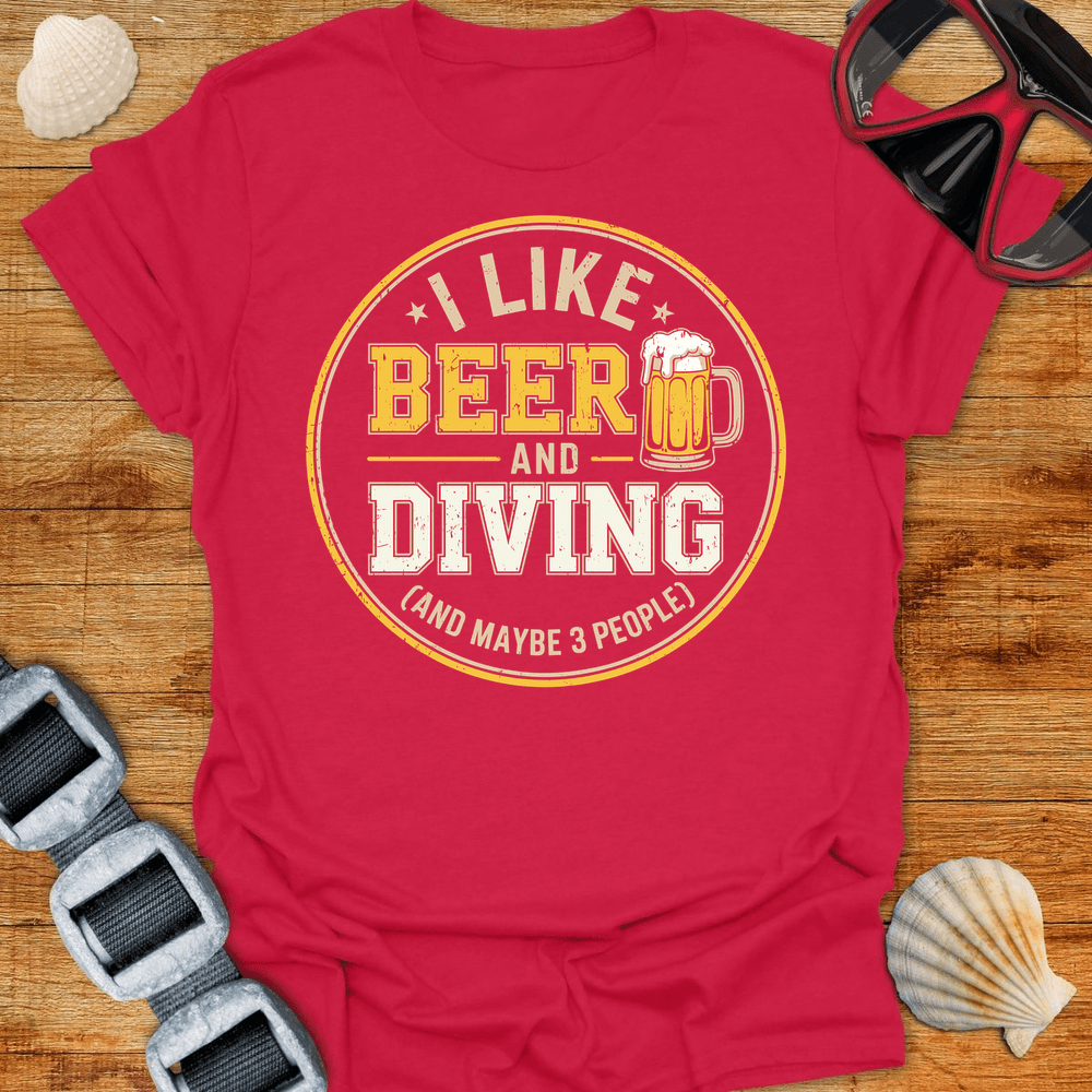 T-Shirt Antique Cherry Red / S Beer & Diving T-Shirt