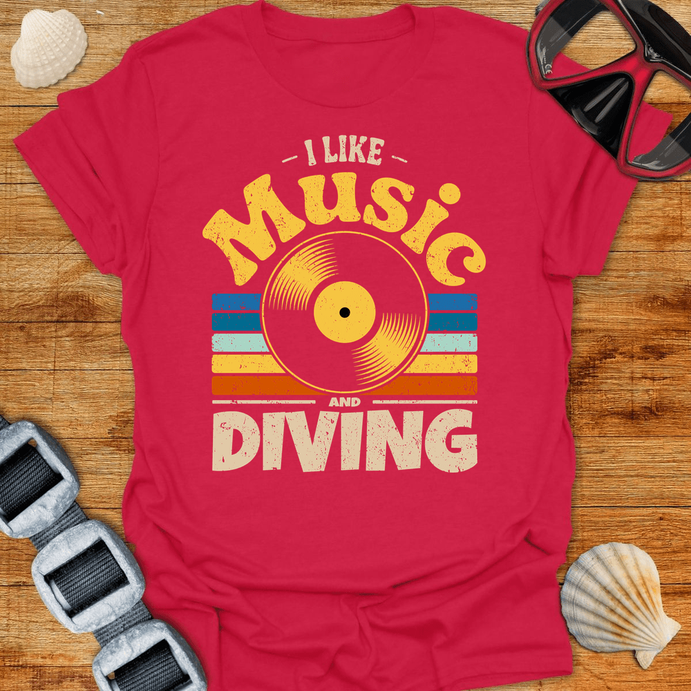 T-Shirt Antique Cherry Red / S Music & Diving T-Shirt
