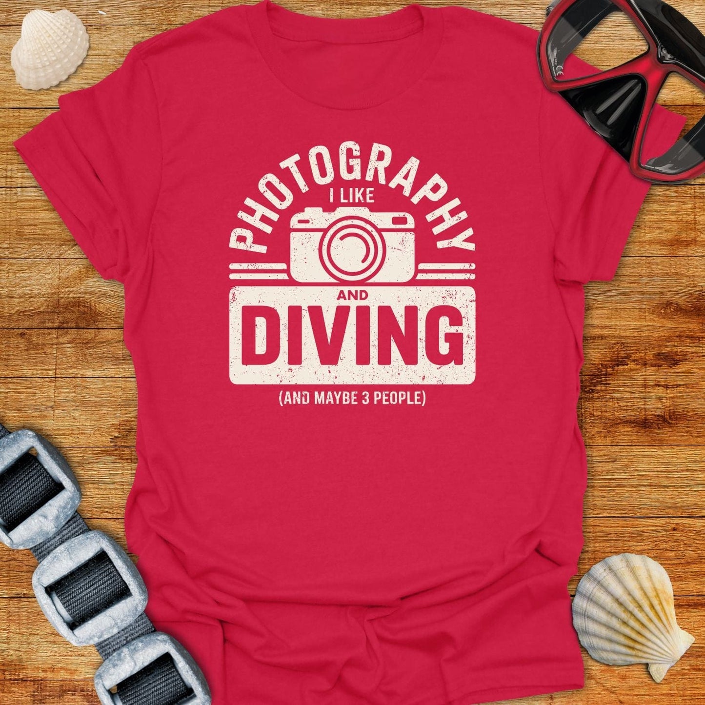 T-Shirt Antique Cherry Red / S Photography & Diving T-Shirt