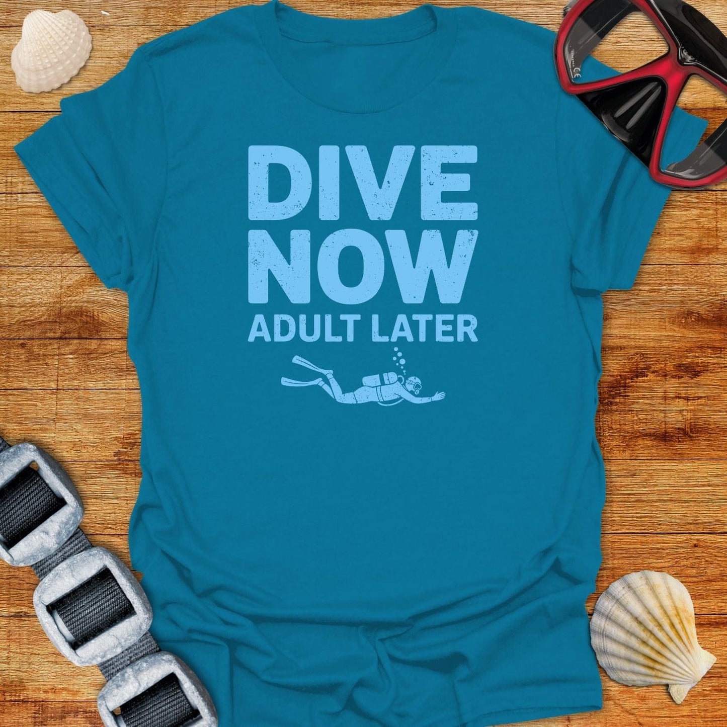 T-Shirt Antique Sapphire / S Dive Now T-Shirt