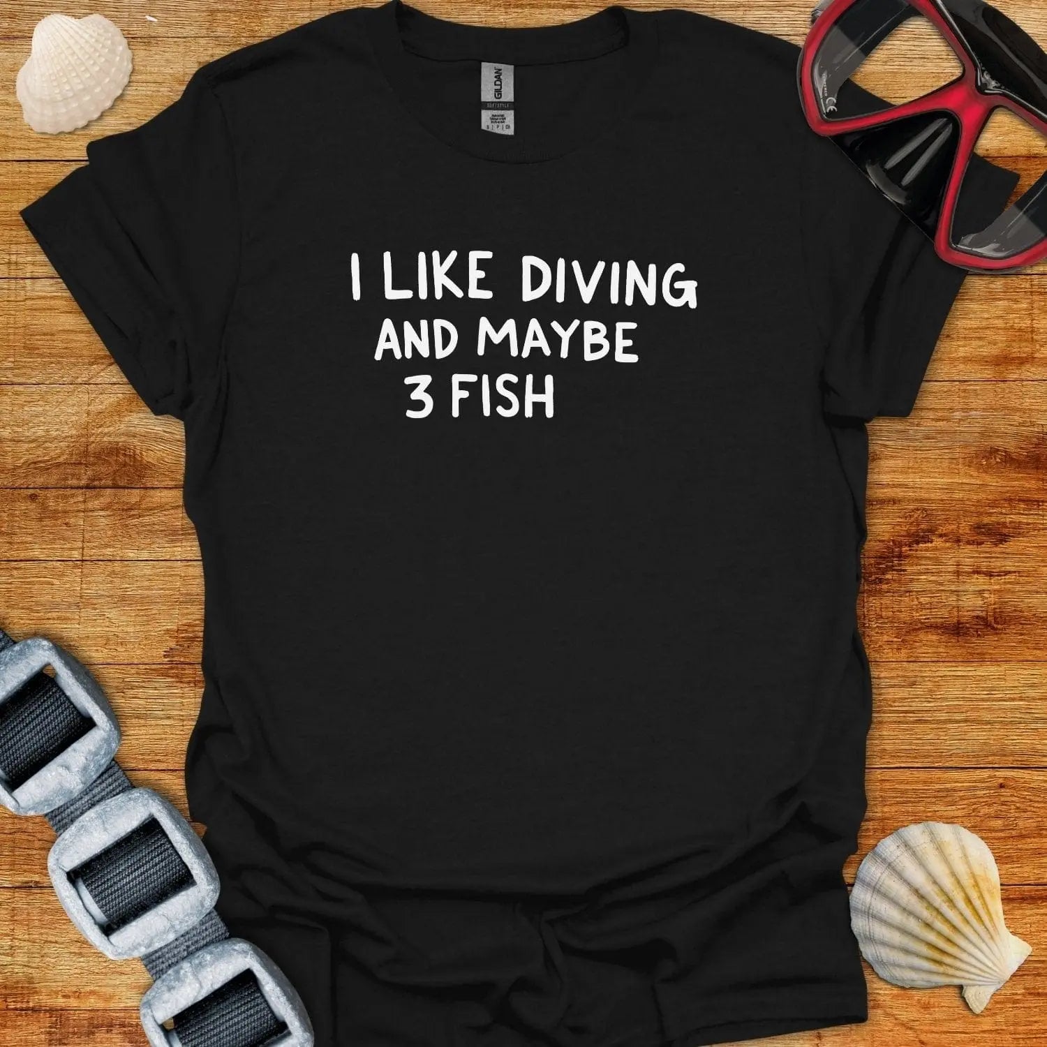 T-Shirt Black / S 3 Fish T-Shirt