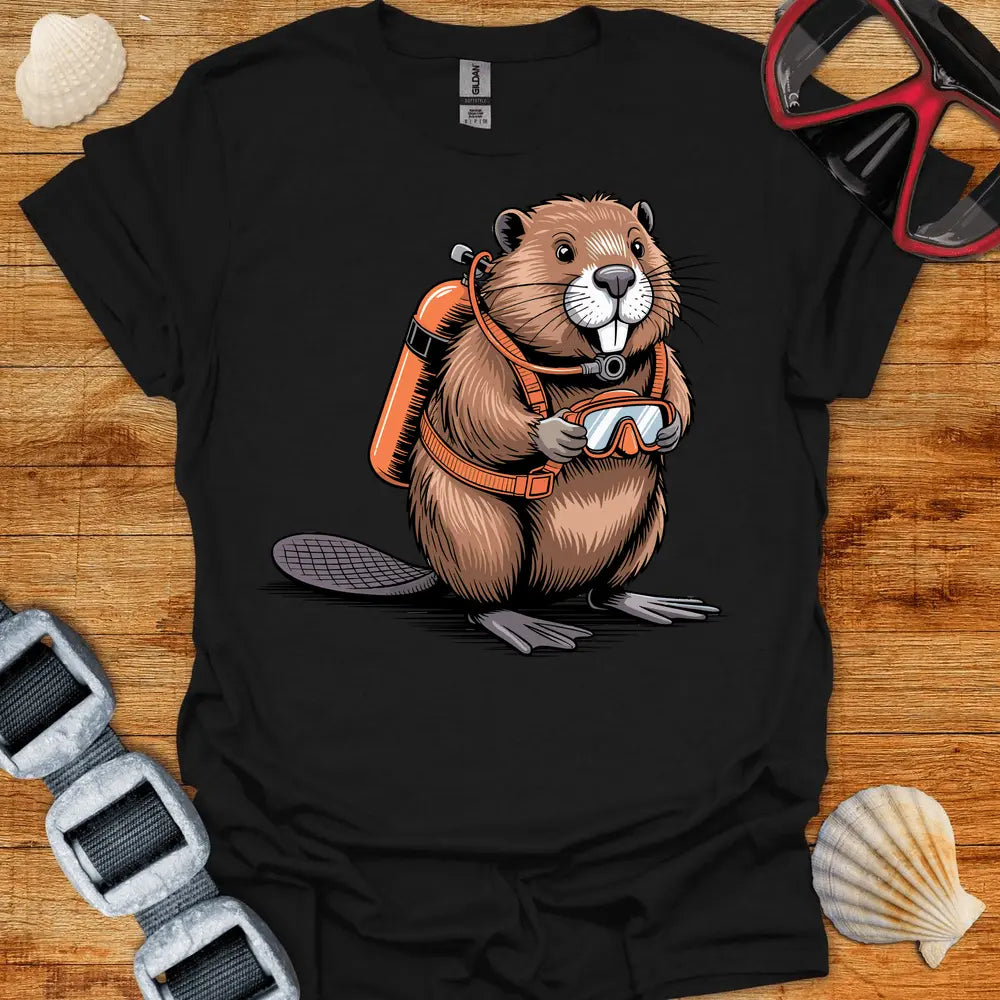 T-Shirt Black / S Beaver Diver T-Shirt