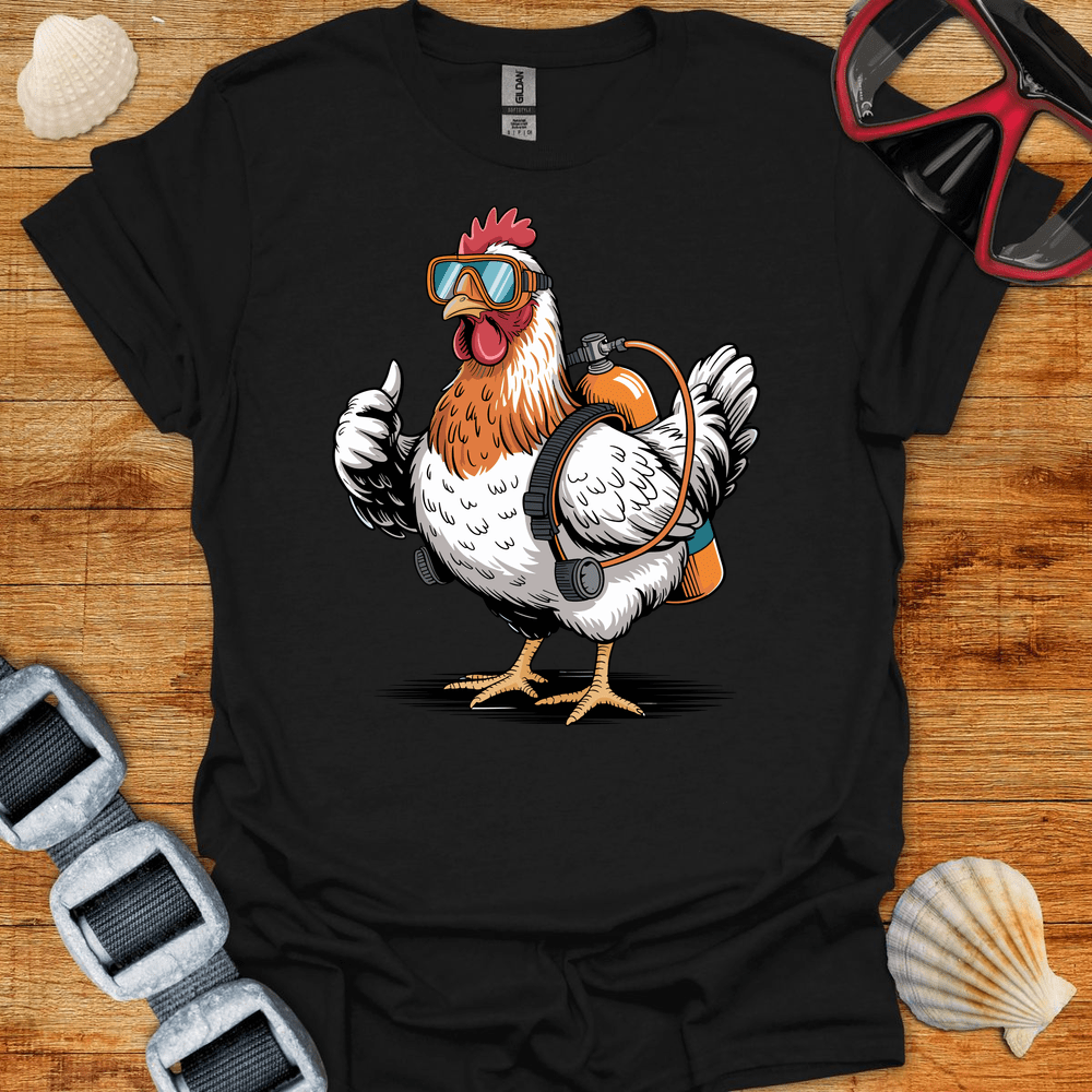 T-Shirt Black / S Chicken Diver T Shirt