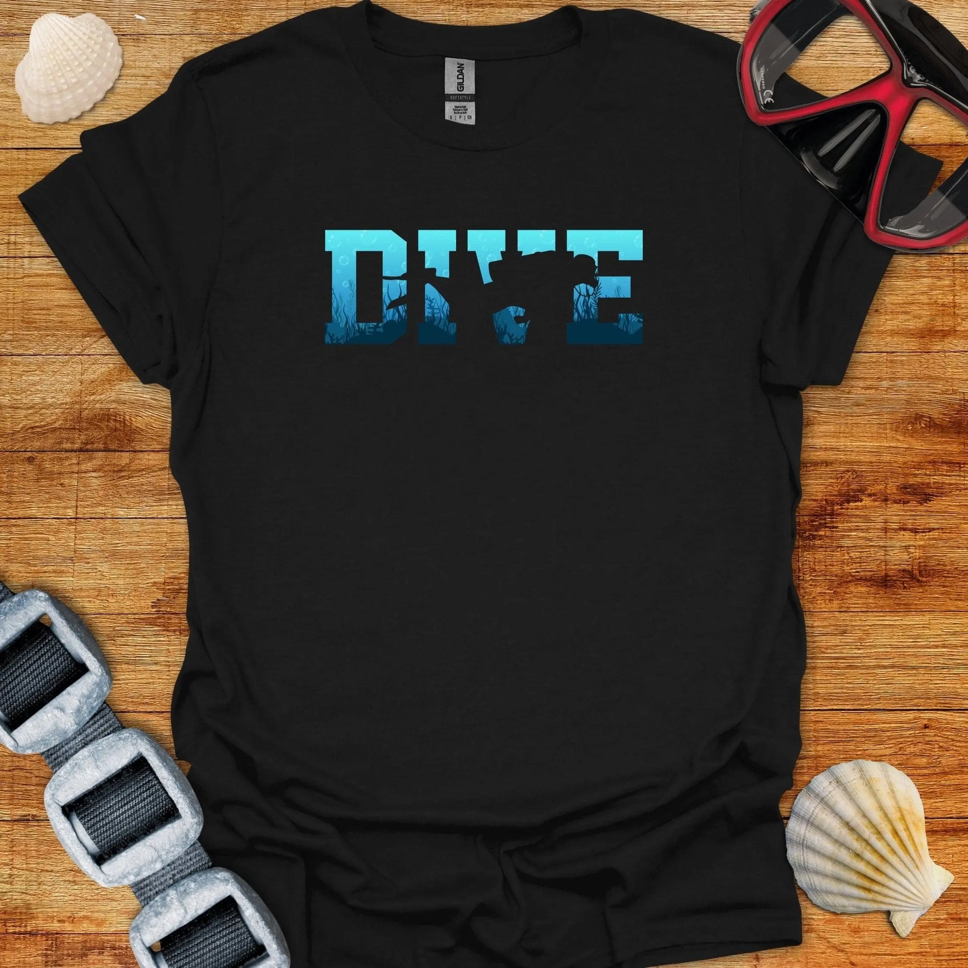 T-Shirt Black / S Dive Into The Blue T-Shirt