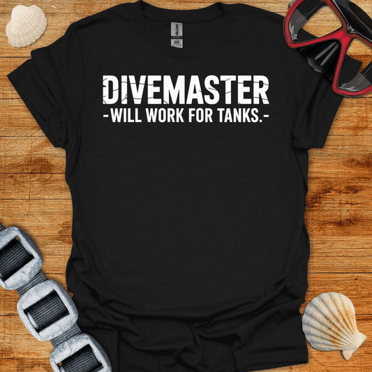 T-Shirt Black / S Divemaster For Tanks T-Shirt