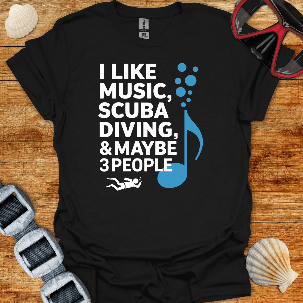 T-Shirt Black / S Diving And Music