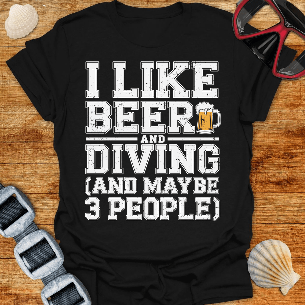T-Shirt Black / S Diving & Beer T-Shirt