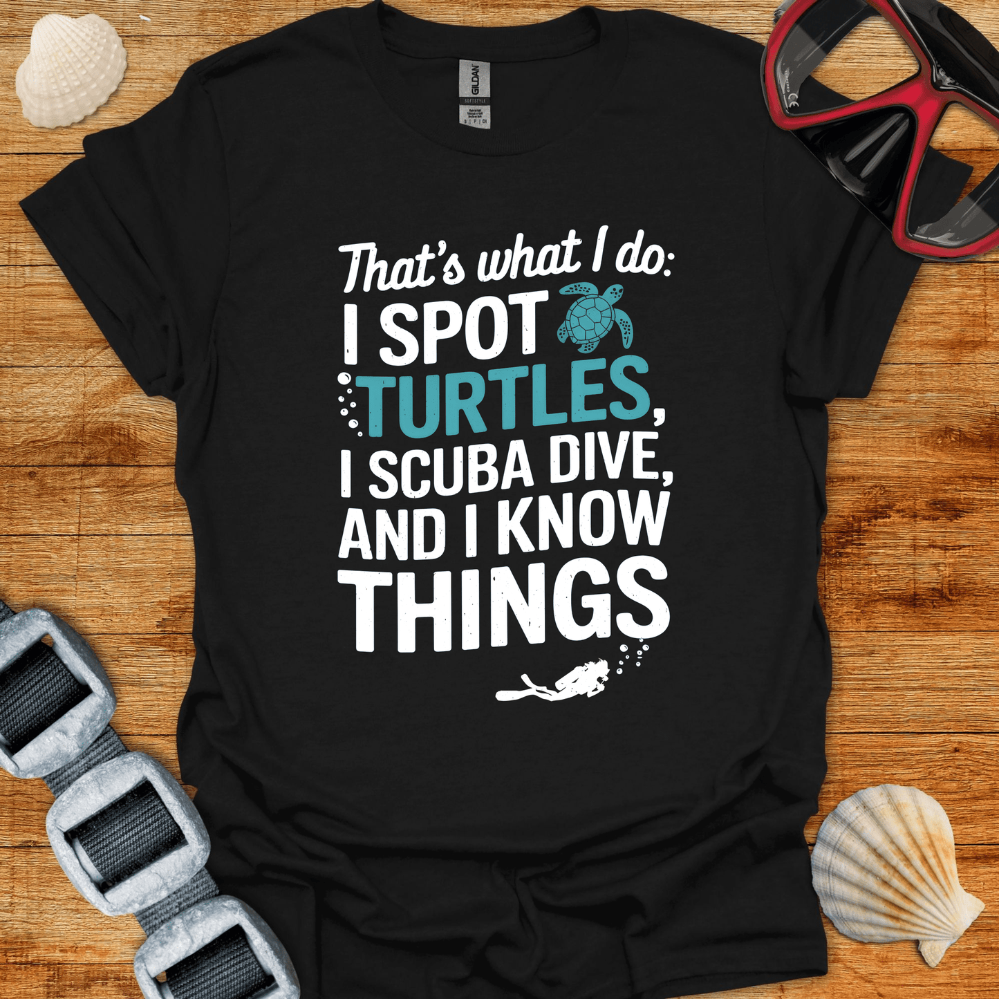 T-Shirt Black / S Do Turtles & Dive T-Shirt