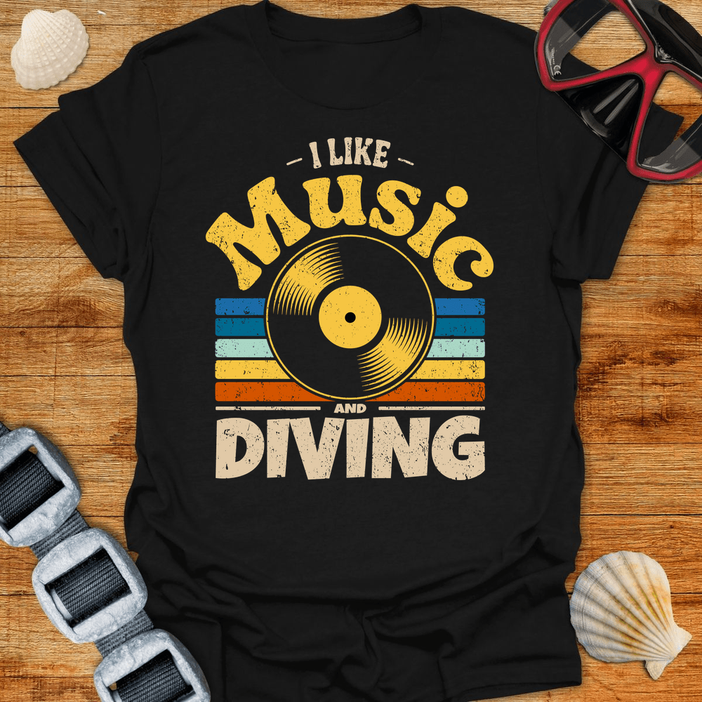 T-Shirt Black / S Music & Diving T-Shirt