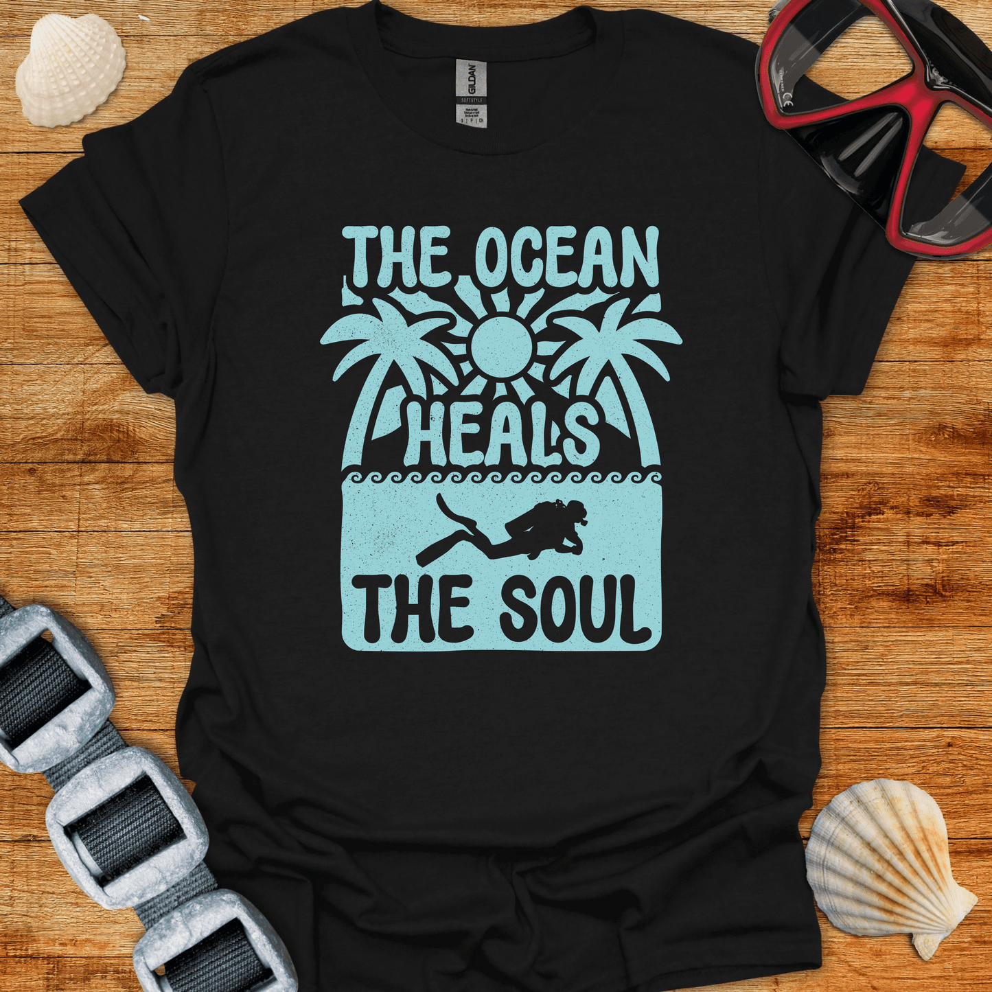 T-Shirt Black / S Ocean Heals T-Shirt