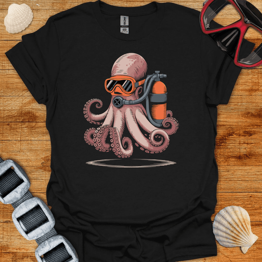 T-Shirt Black / S Octopus Diver T-Shirt