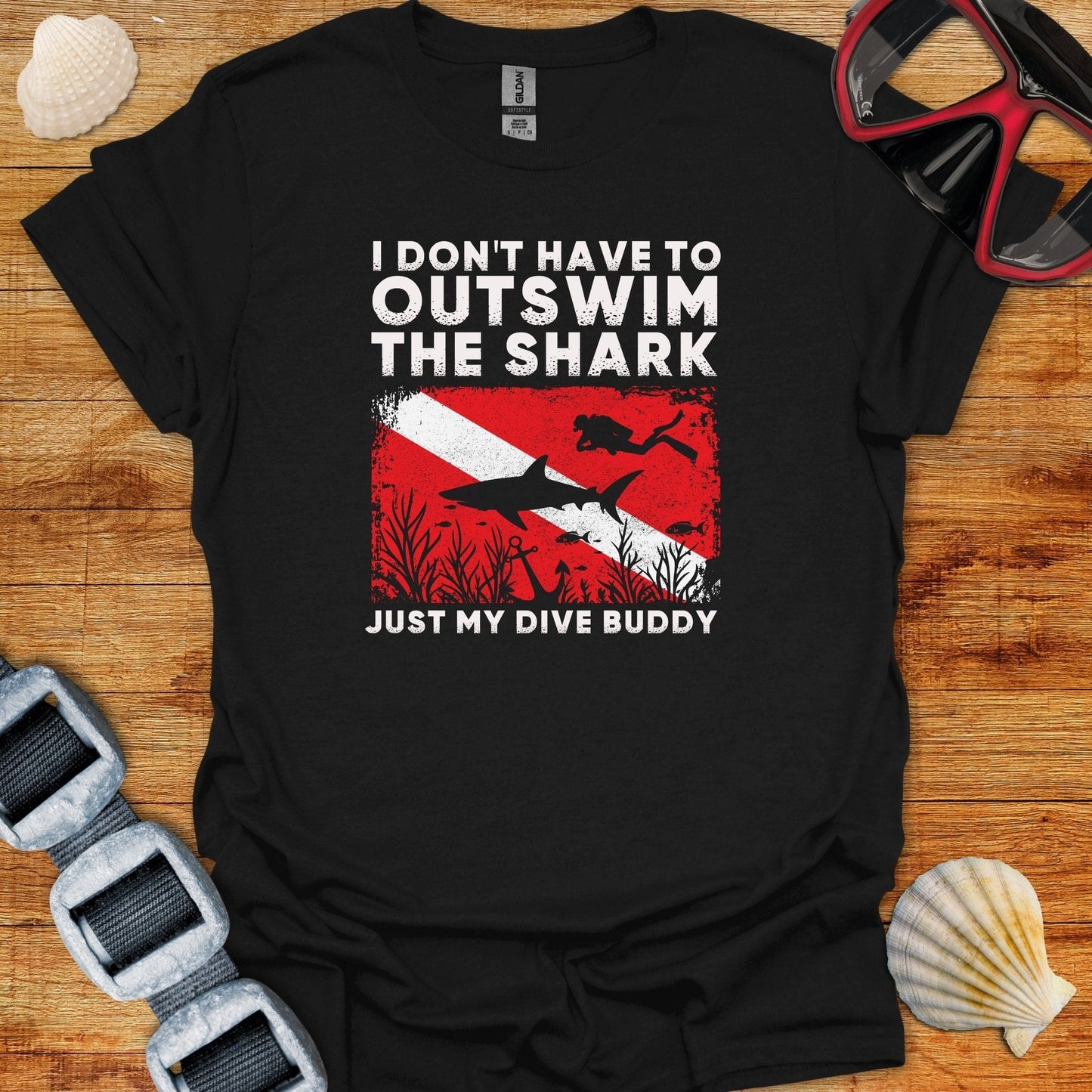 T-Shirt Black / S Outswim The Shark T-Shirt