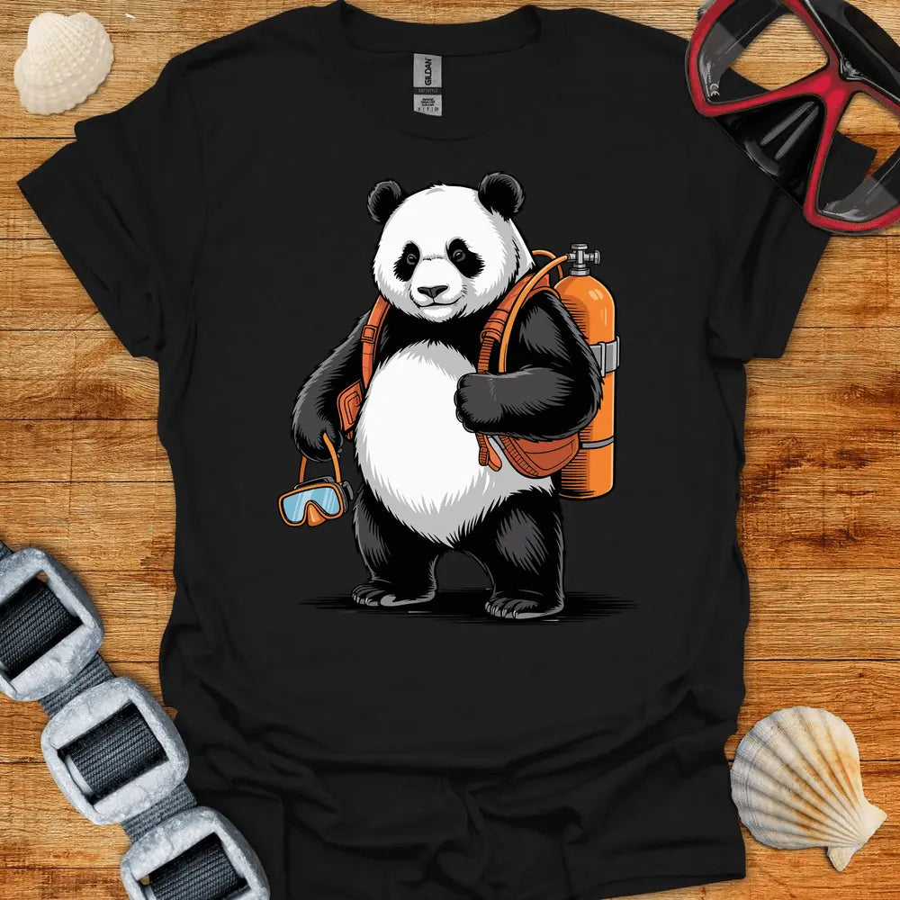 T-Shirt Black / S Panda Diver T-Shirt