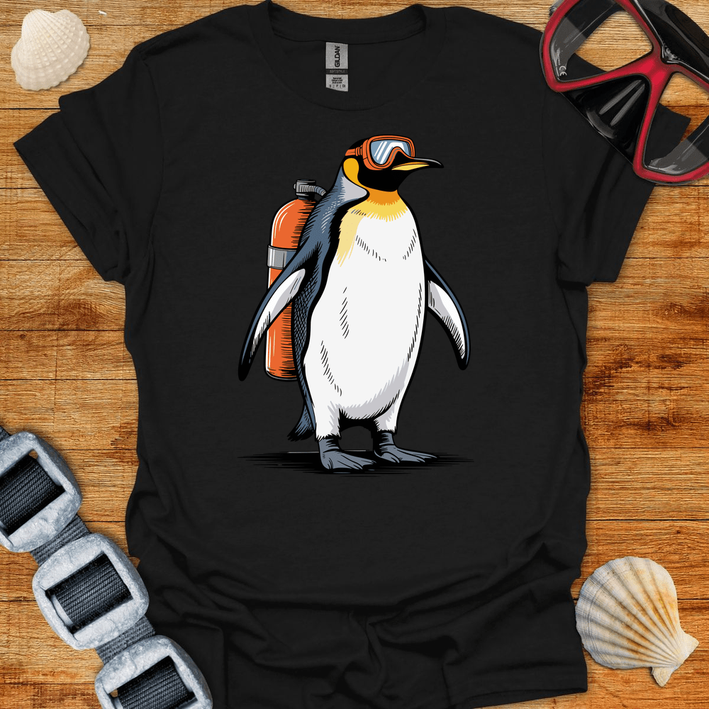 T-Shirt Black / S Penguin Diver T-Shirt