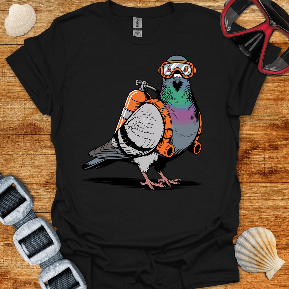 T-Shirt Black / S Pigeon Diver T Shirt