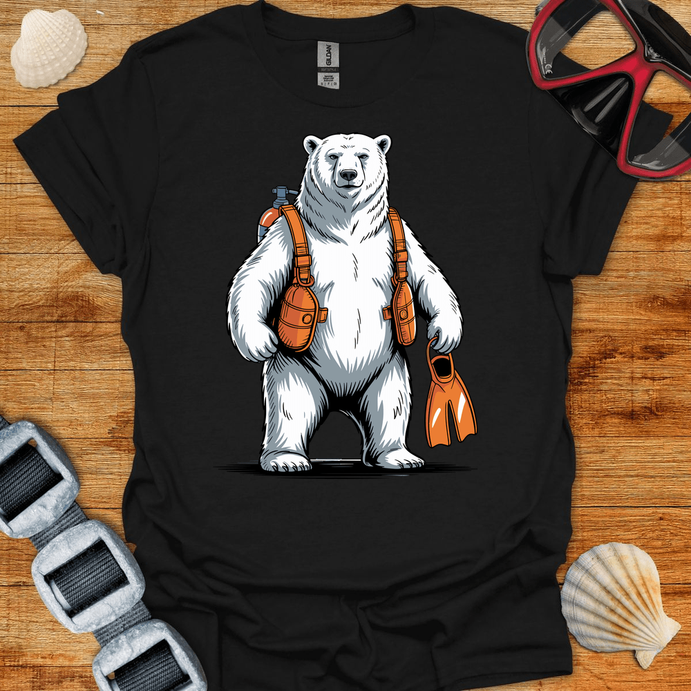 T-Shirt Black / S Polar Bear Diver T-Shirt