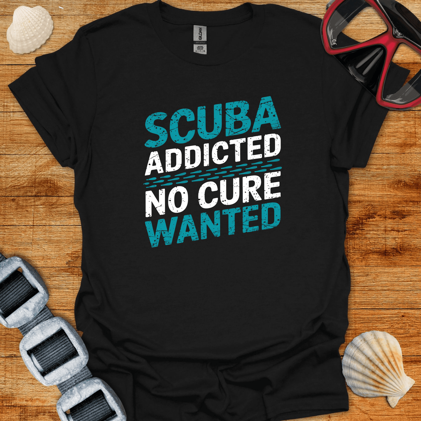 T-Shirt Black / S Scuba Addicted  T-Shirt