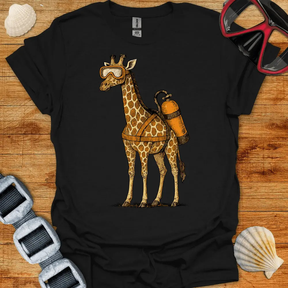 T-Shirt Black / S Scuba Giraffe T-Shirt