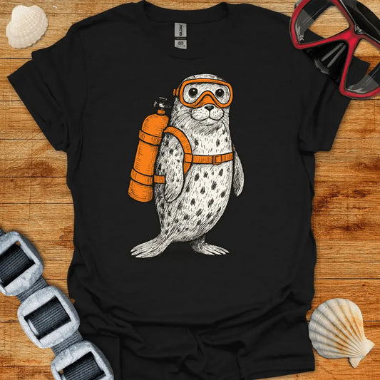T-Shirt Black / S Scuba Seal T-Shirt