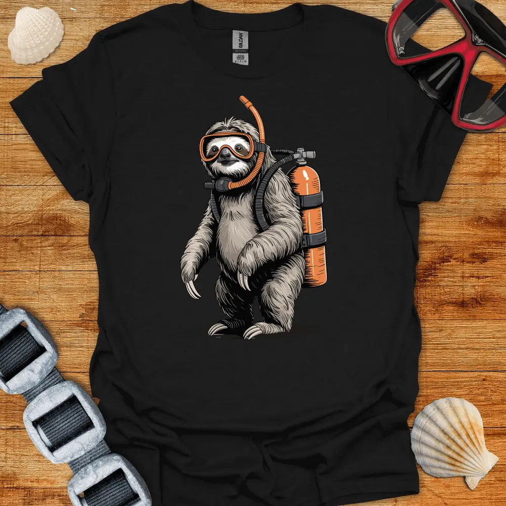 T-Shirt Black / S Sloth Diver T-Shirt