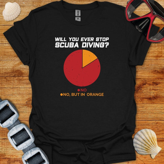 T-Shirt Black / S Stop Diving No