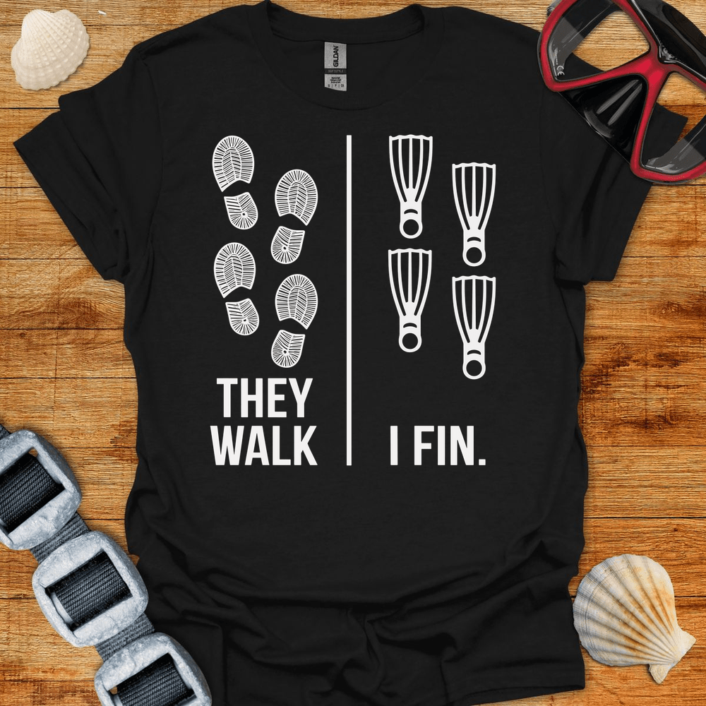 T-Shirt Black / S Walk Fin T-Shirt