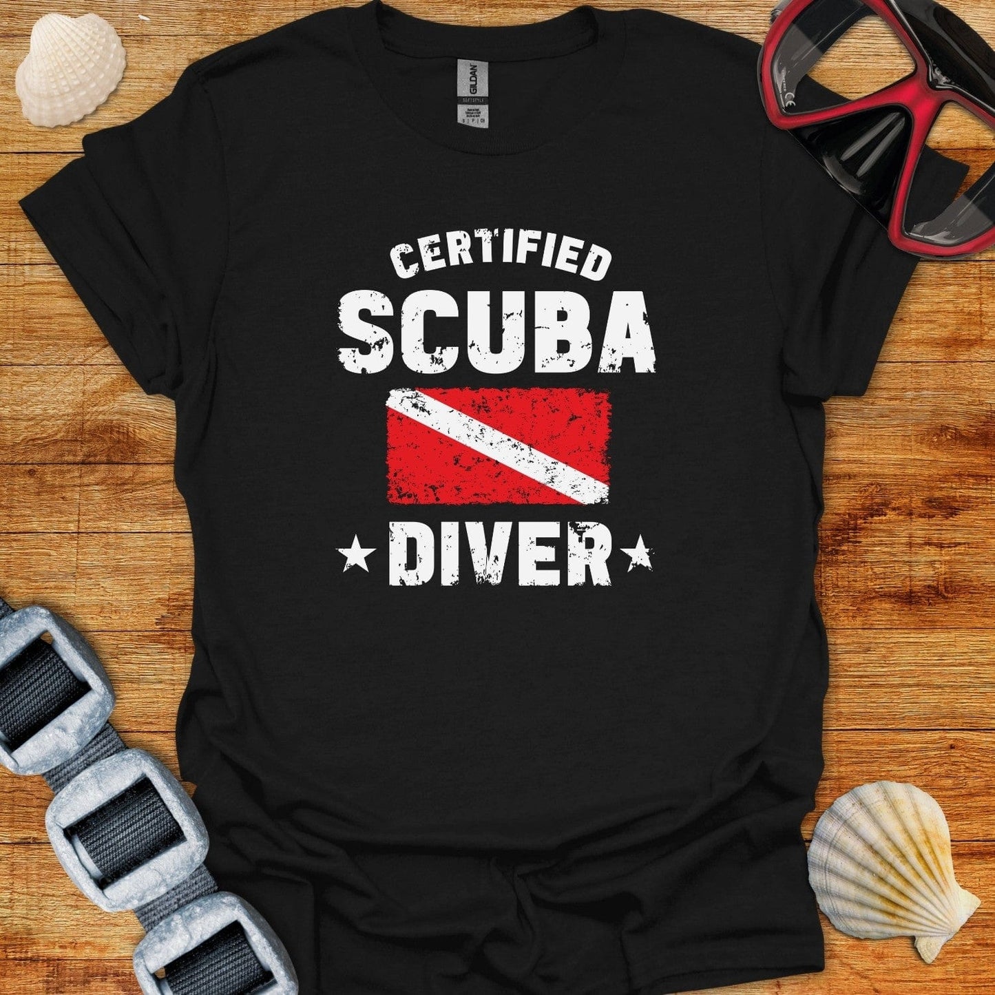 T-Shirt Black / XS Cerified Scuba Diver