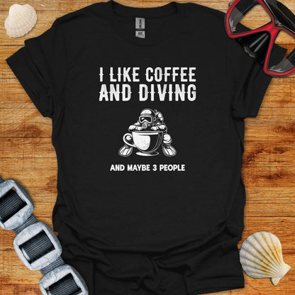 T-Shirt Black / XS Coffee and Diving