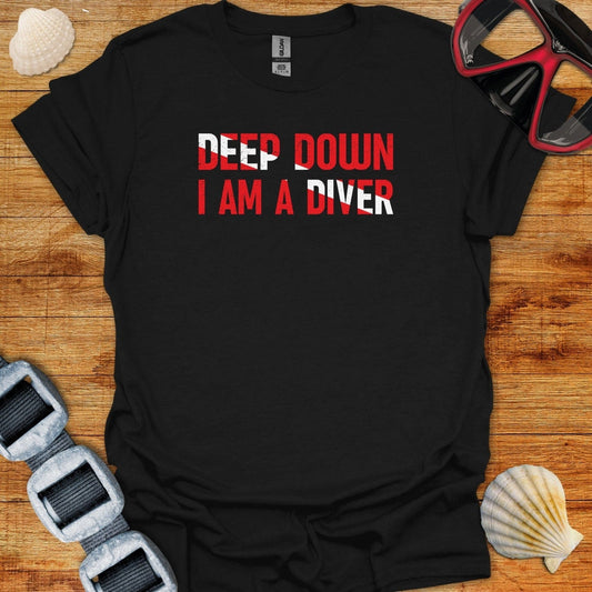 T-Shirt Black / XS Deep Down I Am A Diver