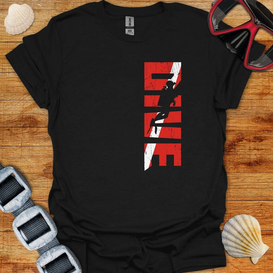 T-Shirt Black / XS Dive Vertical