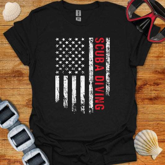 T-Shirt Black / XS USA Scuba Diving