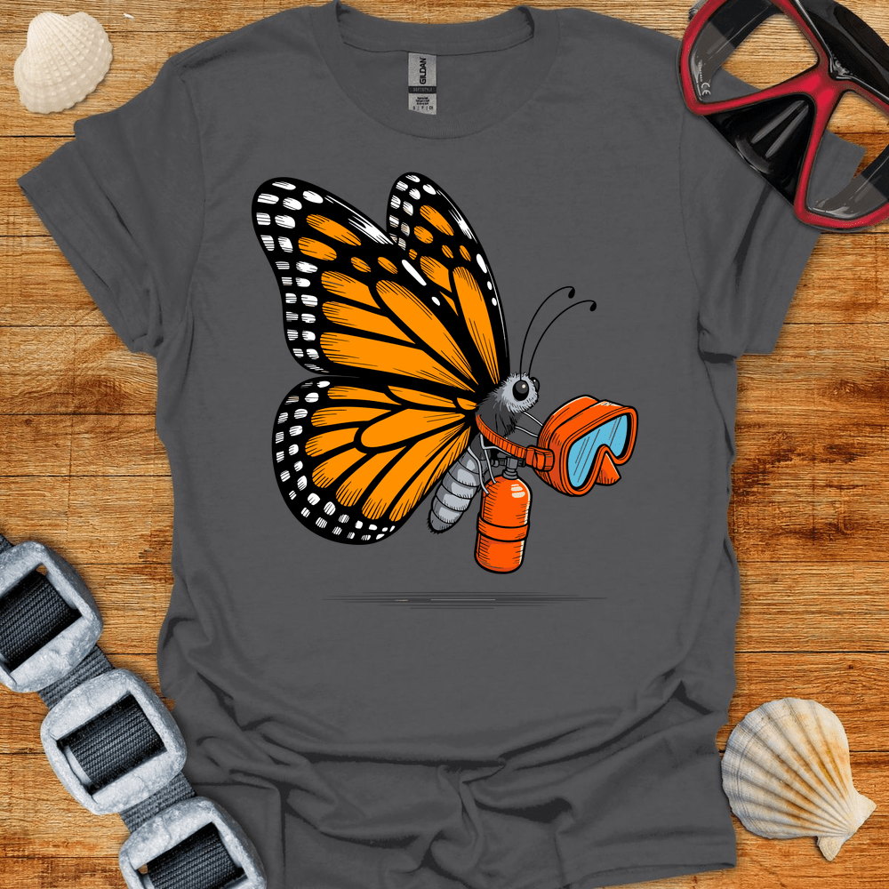 T-Shirt Charcoal / S Butterfly Diver T-Shirt