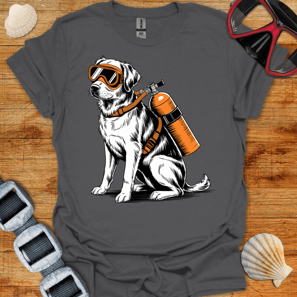 T-Shirt Charcoal / S Diving Dog T-Shirt