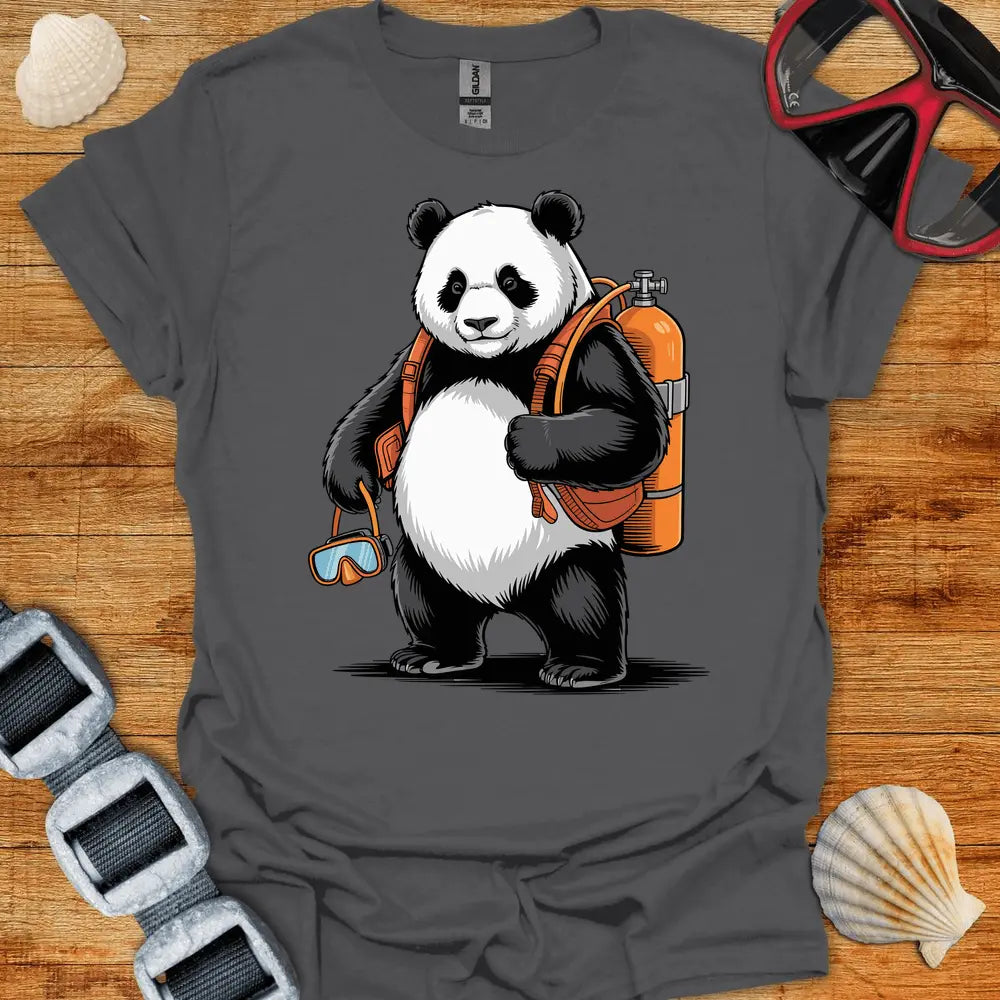 T-Shirt Charcoal / S Panda Diver T Shirt