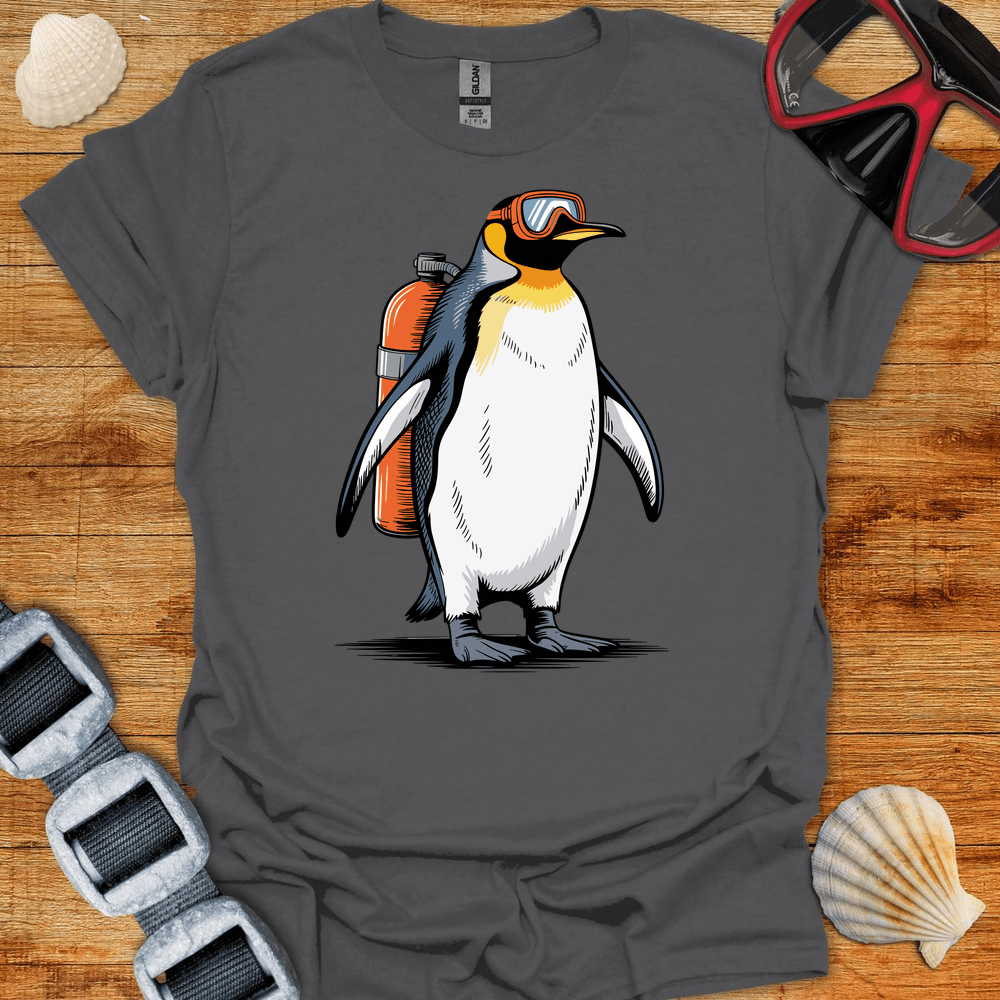 T-Shirt Charcoal / S Penguin Diver T-Shirt