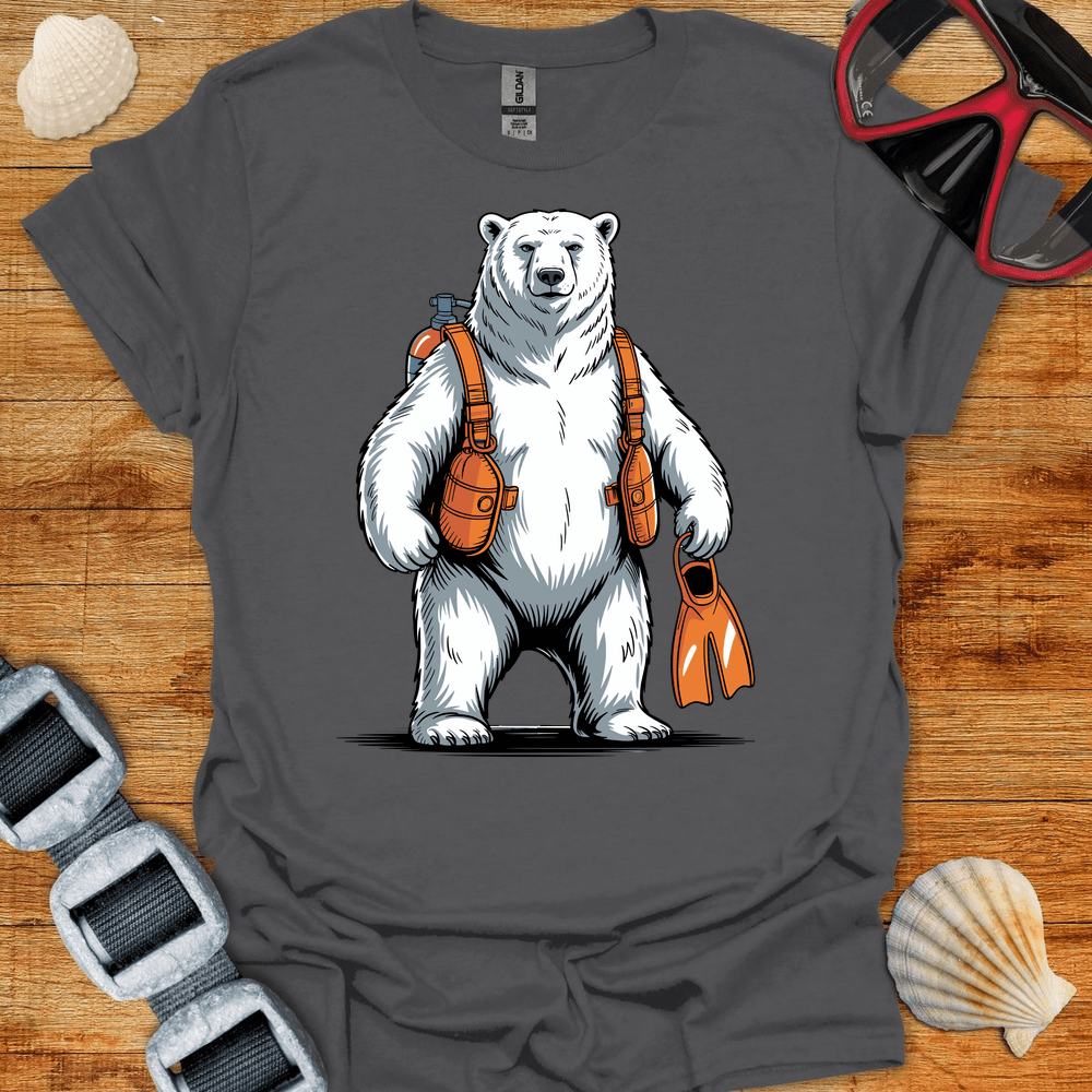 T-Shirt Charcoal / S Polar Bear Diver T-Shirt