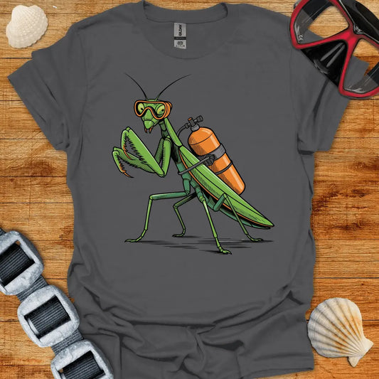 T-Shirt Charcoal / S Praying Mantis Diver T-Shirt
