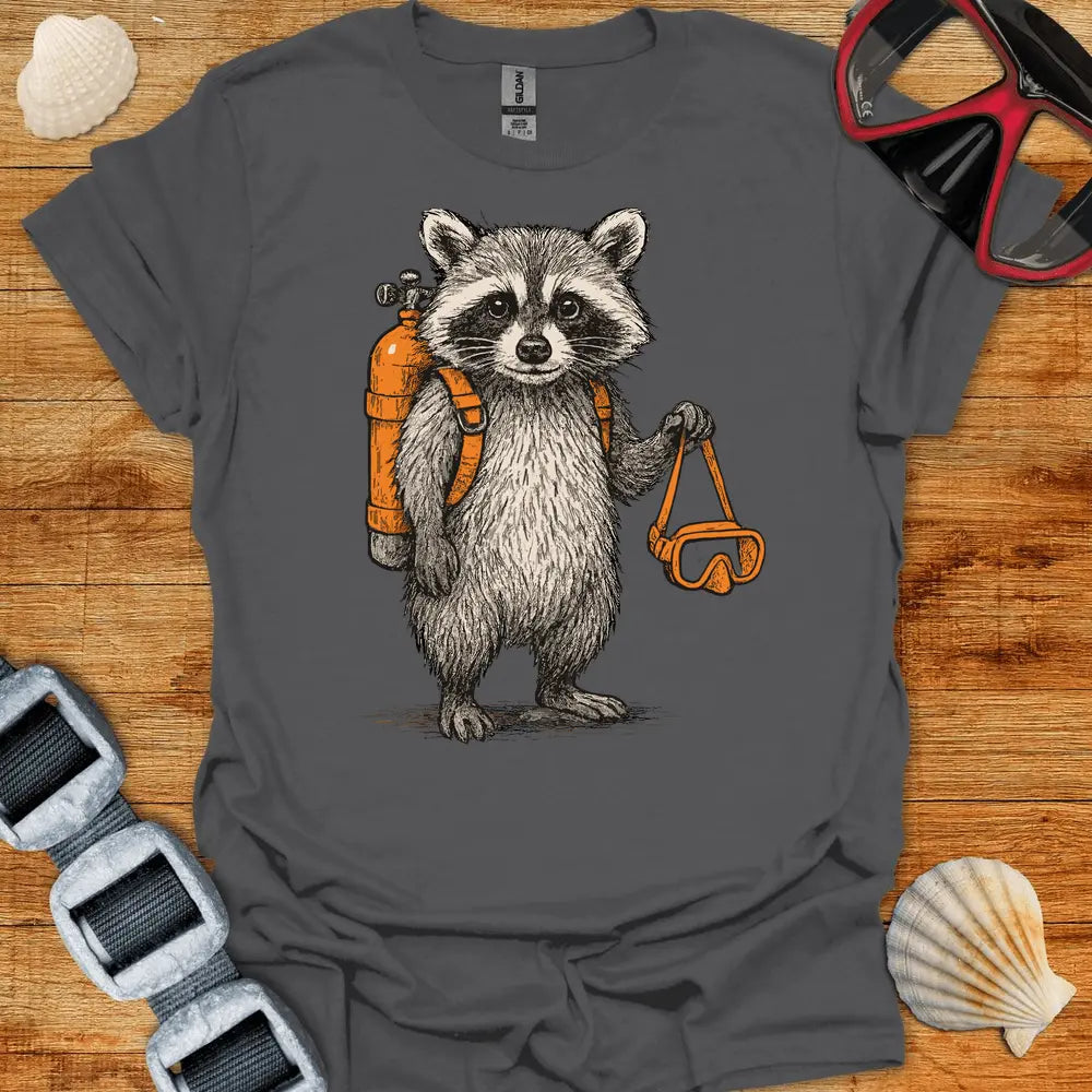T-Shirt Charcoal / S Scuba Racoon T-Shirt