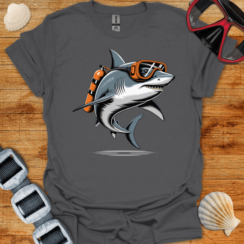 T-Shirt Charcoal / S Shark Diver T-Shirt