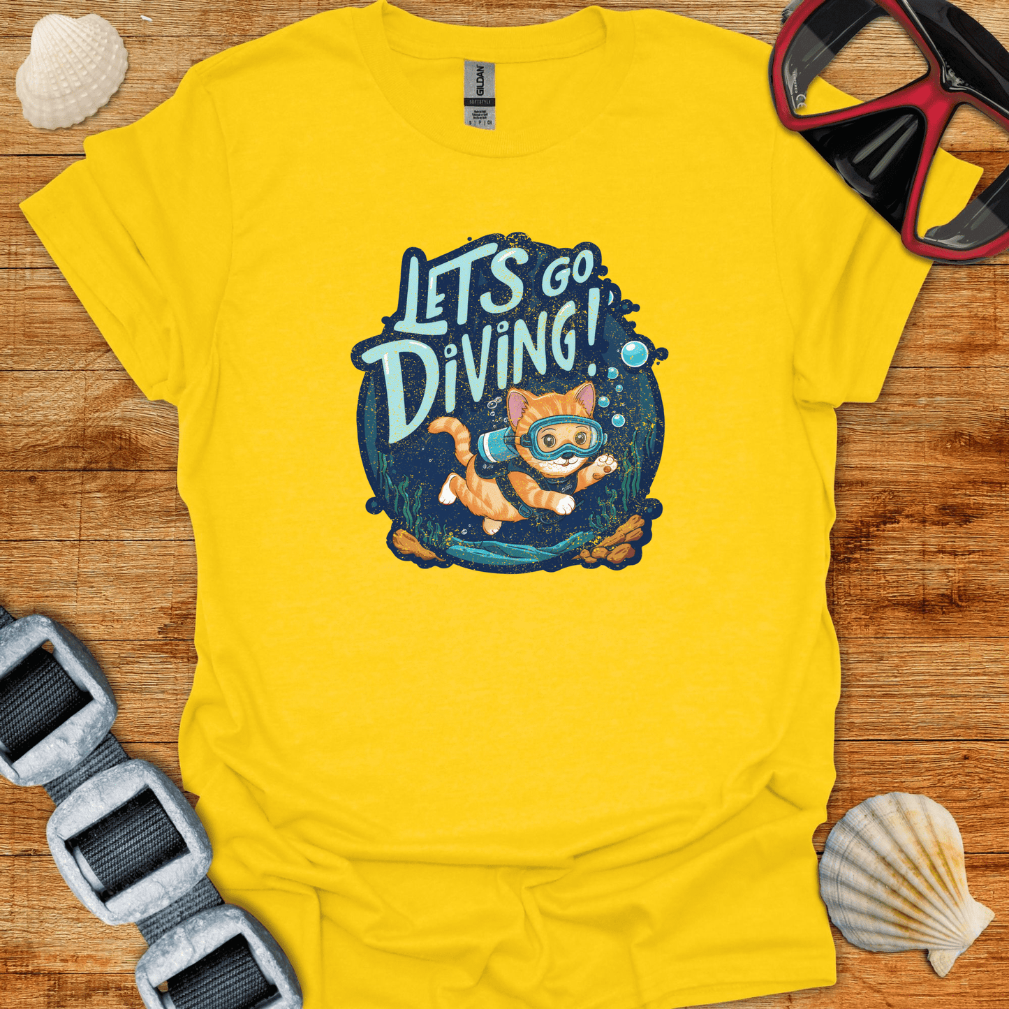T-Shirt Daisy / S Cat Diving  T-Shirt