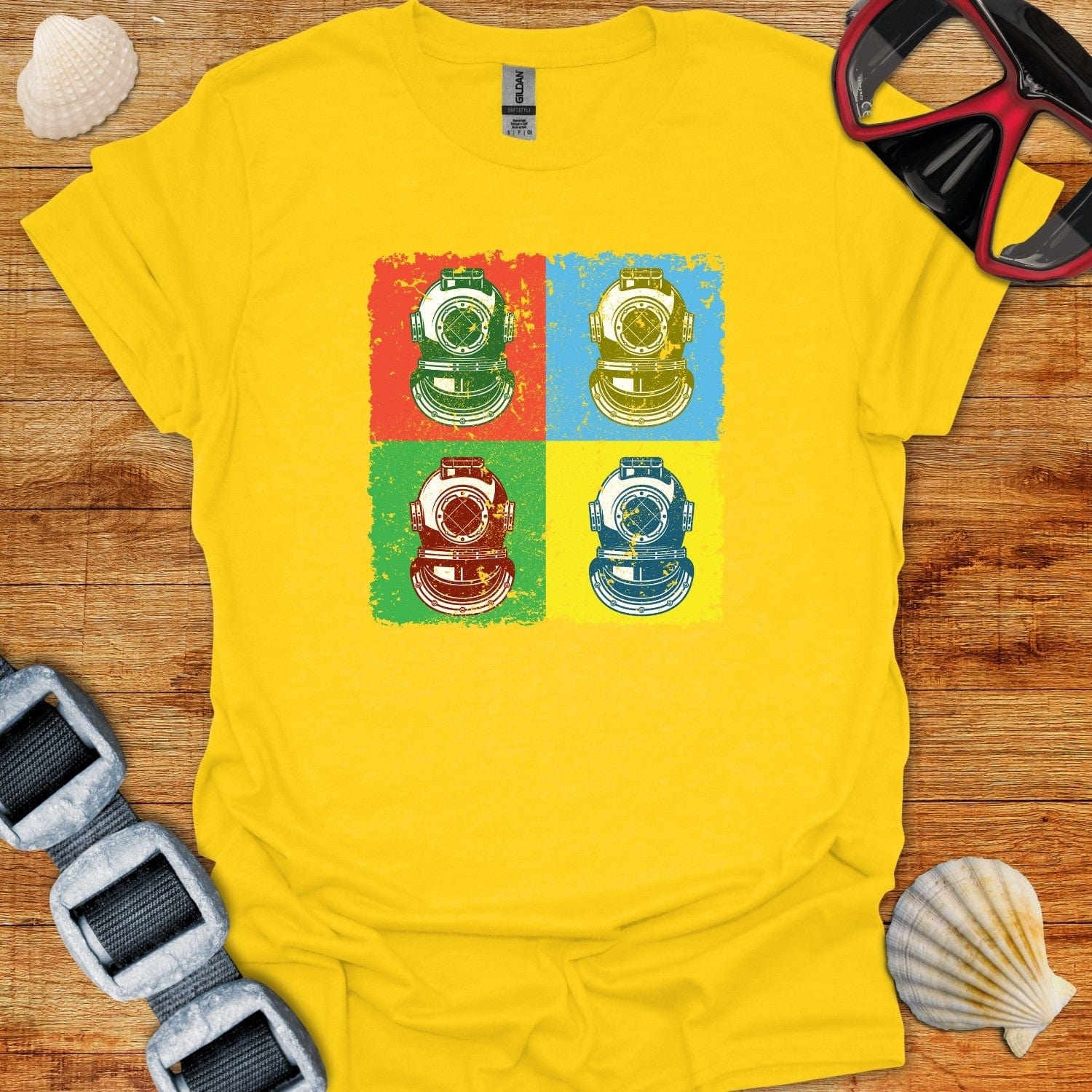 T-Shirt Daisy / S Vintage Dive Helmets