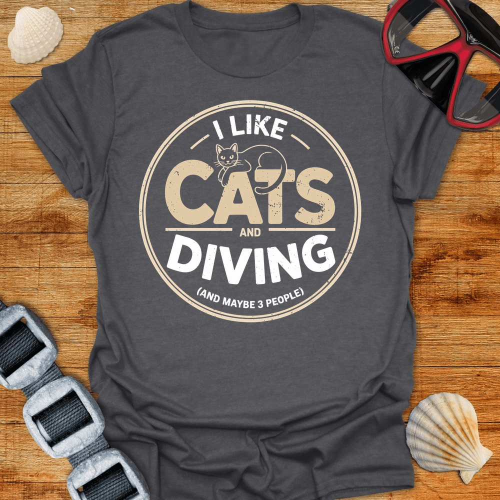 T-Shirt Dark Heather / S Cats & Diving T-Shirt