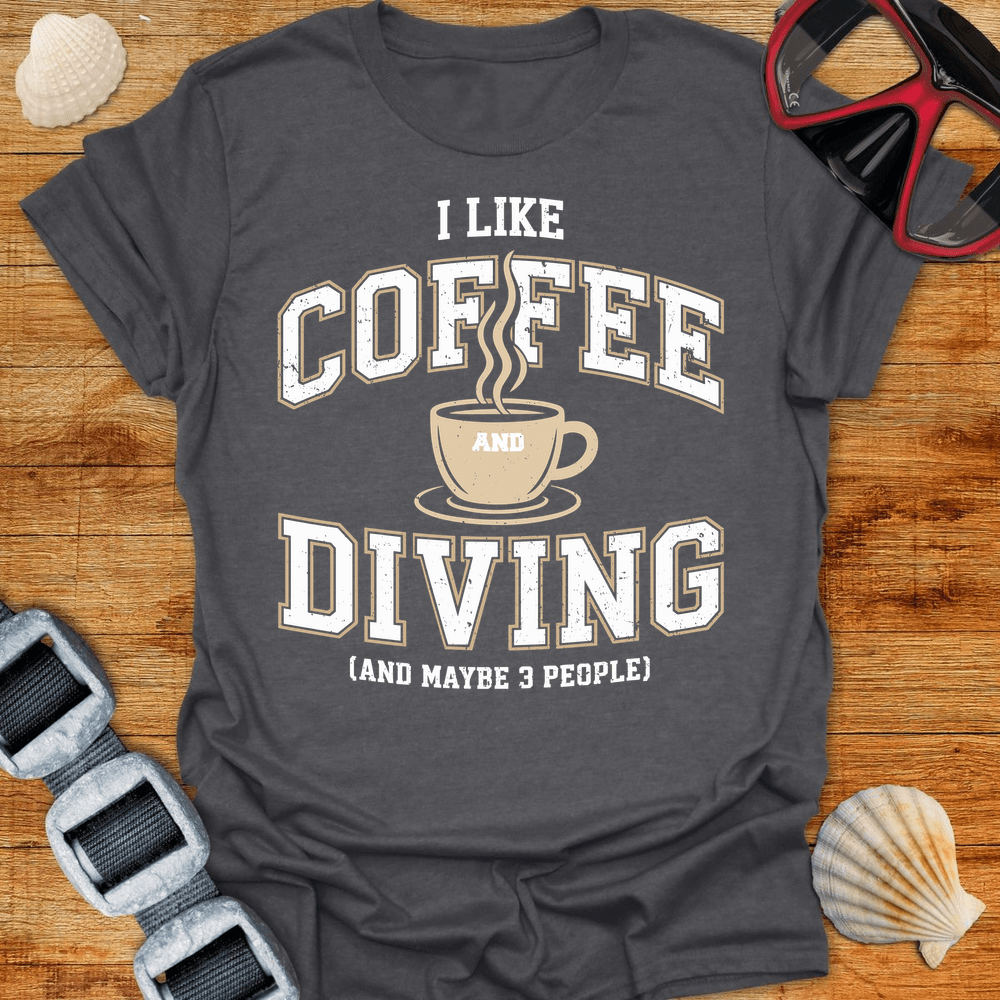 T-Shirt Dark Heather / S Coffee & Diving T-Shirt