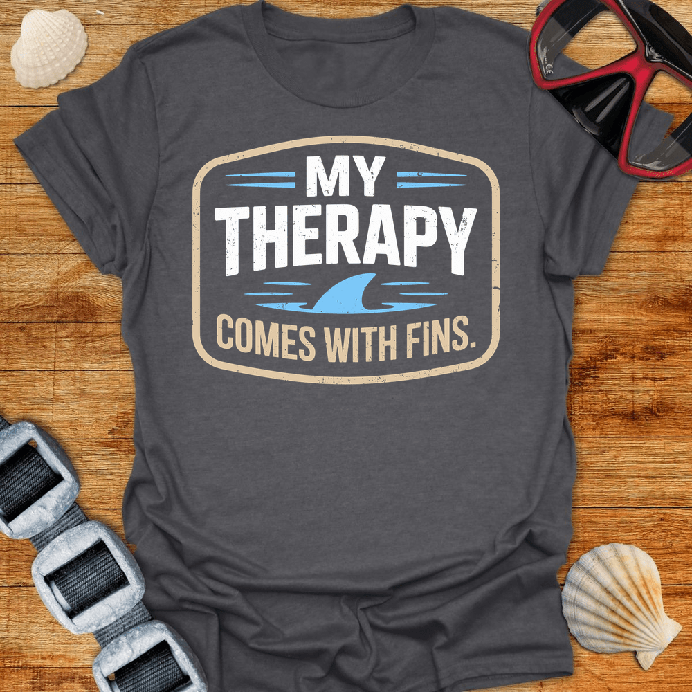 T-Shirt Dark Heather / S Comes With Fins T-Shirt