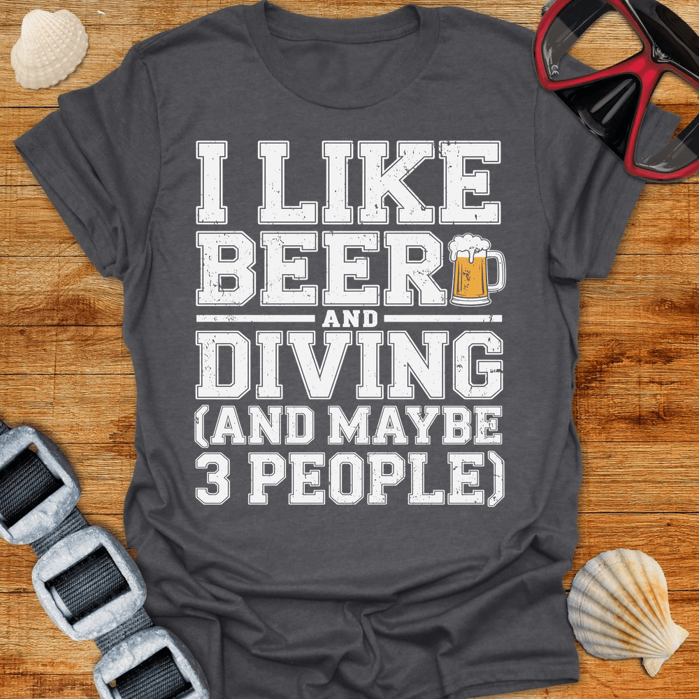 T-Shirt Dark Heather / S Diving & Beer T-Shirt