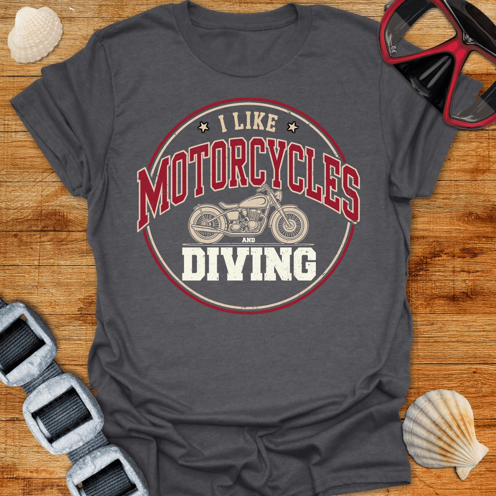 T-Shirt Dark Heather / S Diving & Motorcycles T-Shirt
