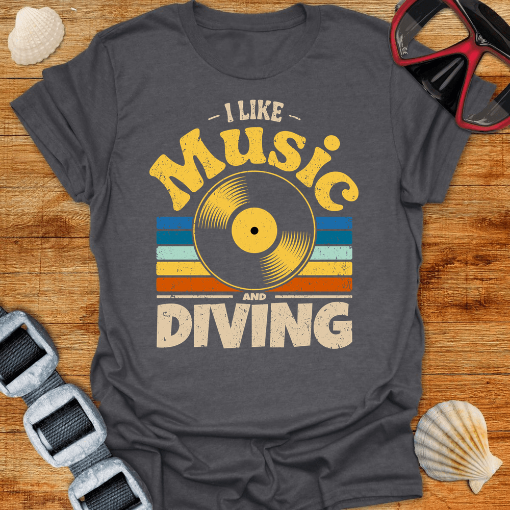 T-Shirt Dark Heather / S Music & Diving T-Shirt