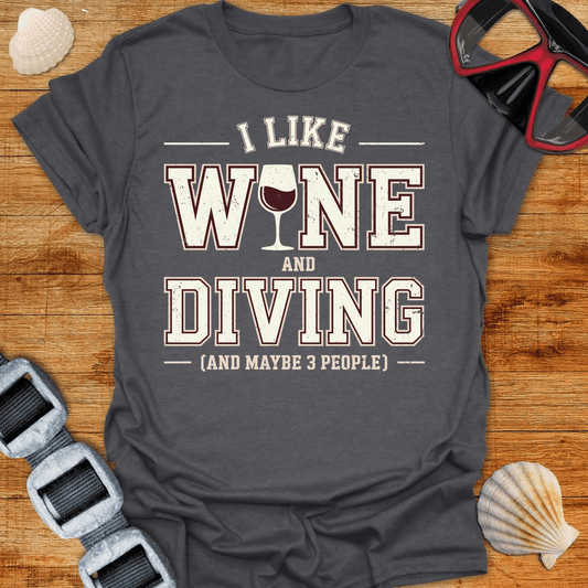 T-Shirt Dark Heather / S Wine Diving T-Shirt