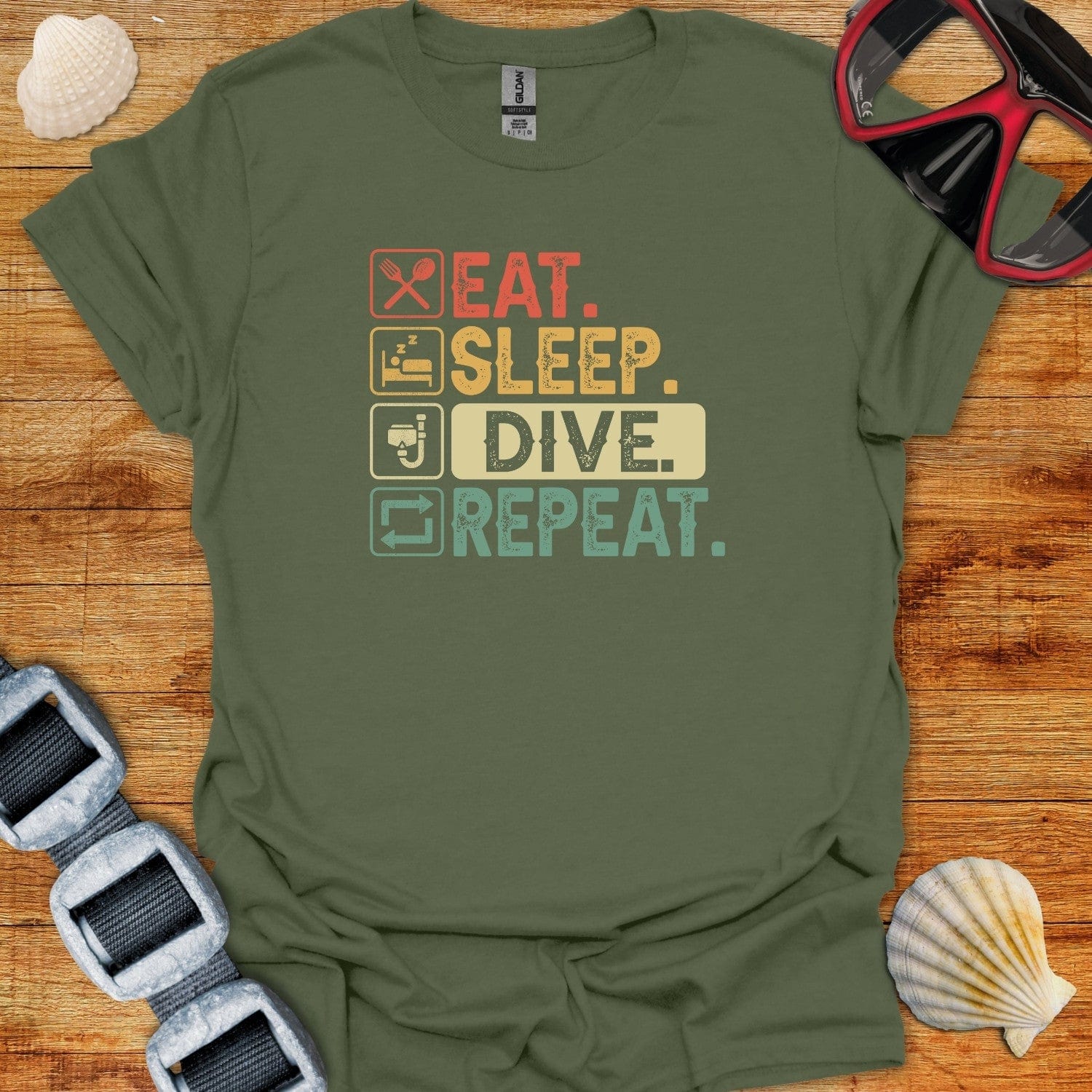 T-Shirt Eat Sleep Dive Repeat